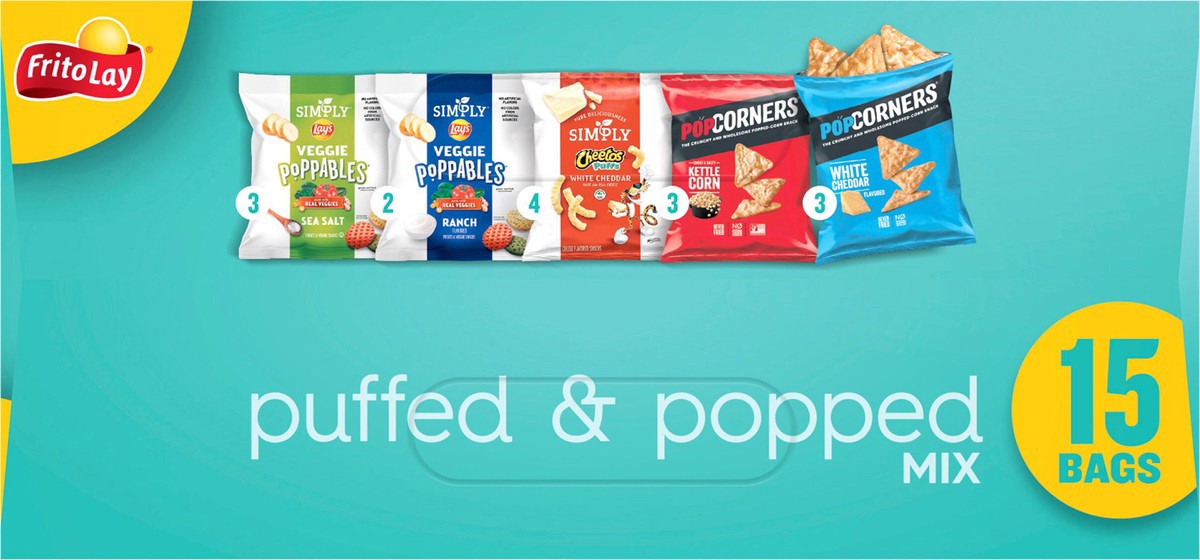 slide 11 of 15, Frito-Lay Snacks Variety Packs Puff & Pop Mix 9.75 Oz, 15 Count, 15 ct