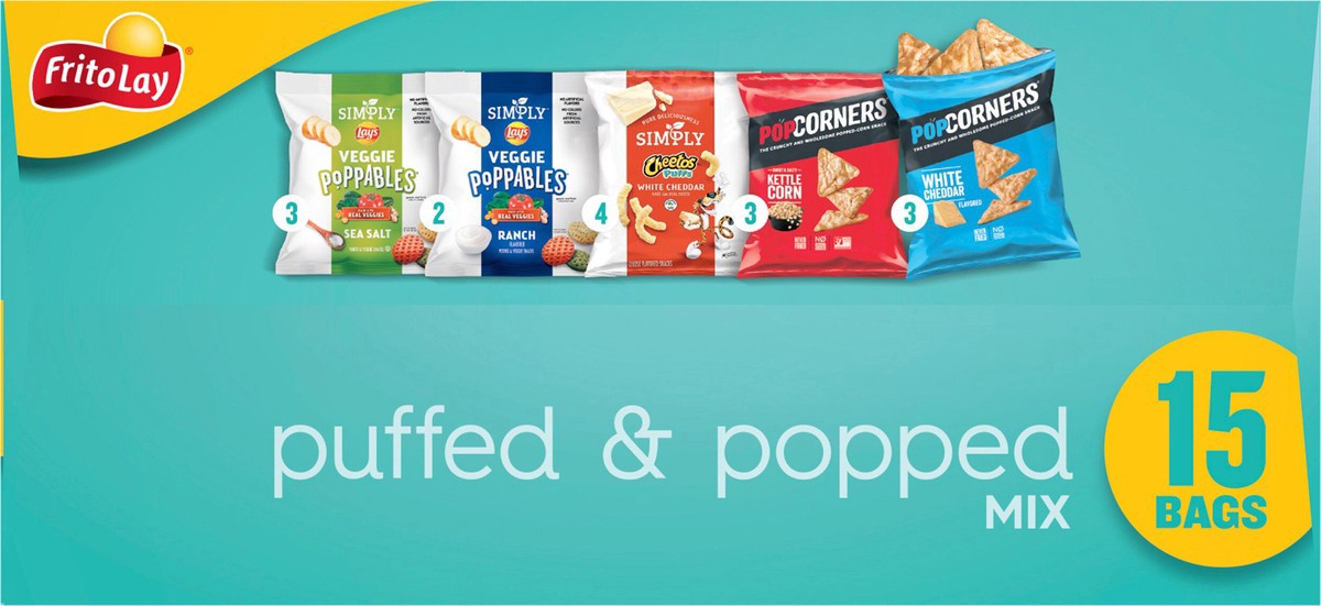 slide 7 of 15, Frito-Lay Snacks Variety Packs Puff & Pop Mix 9.75 Oz, 15 Count, 15 ct