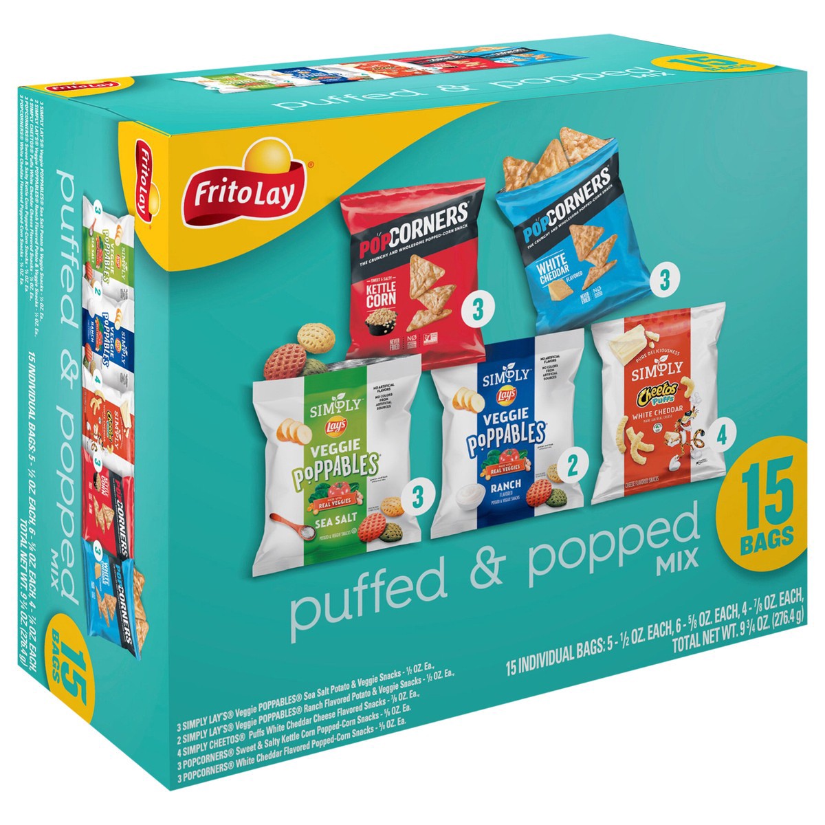 slide 2 of 15, Frito-Lay Snacks Variety Packs Puff & Pop Mix 9.75 Oz, 15 Count, 15 ct