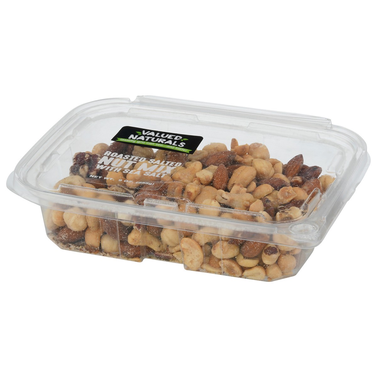 slide 3 of 4, Valued Naturals Roasted Mixed Nuts with Sea Salt 9 Ounces, 9 oz