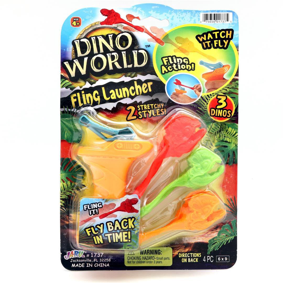 slide 1 of 1, Ja-Ru Dino World Fling Launcher, 4 ct