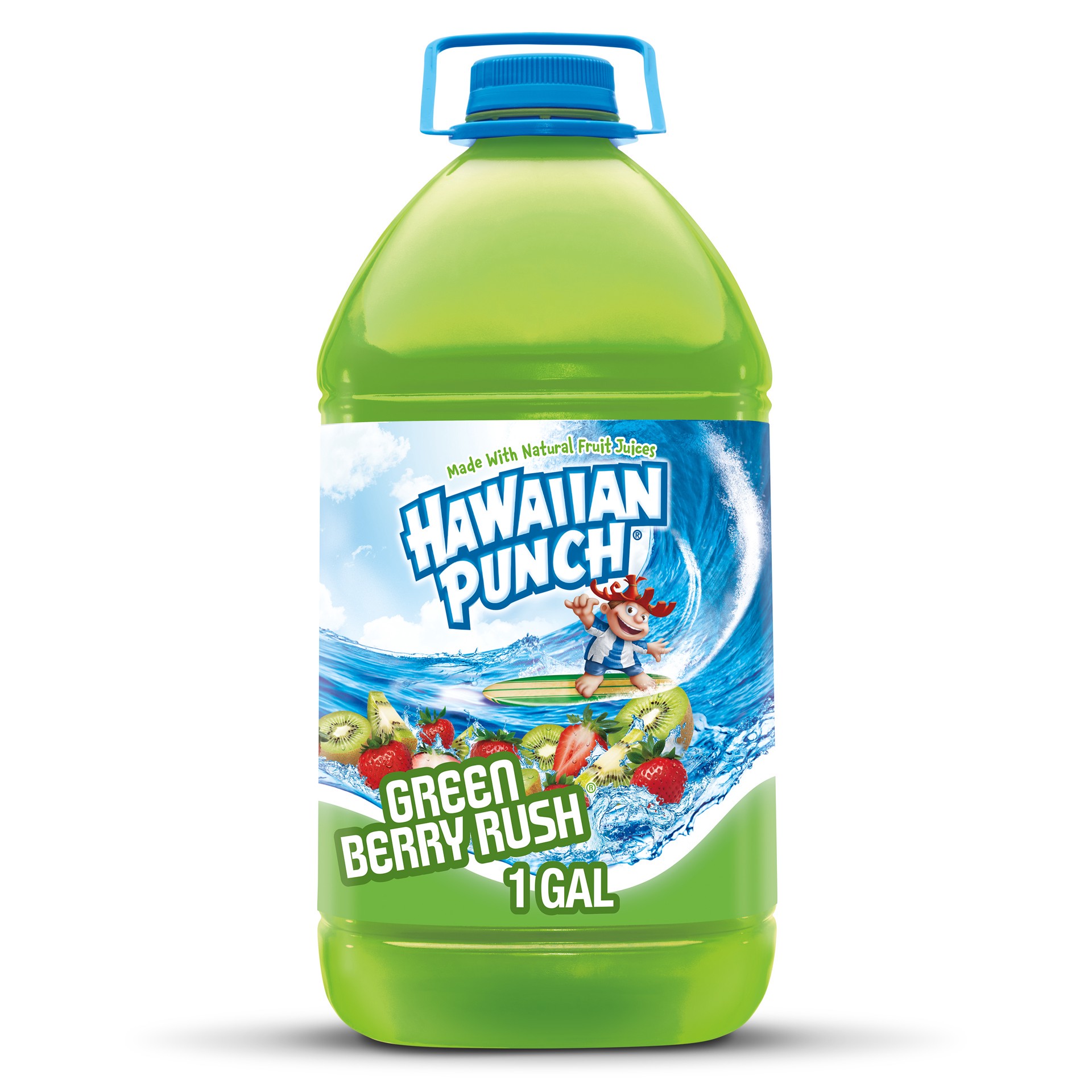 slide 3 of 6, Hawaiian Punch Green Berry Rush Juice Drink, 1 gal bottle, 1 gal