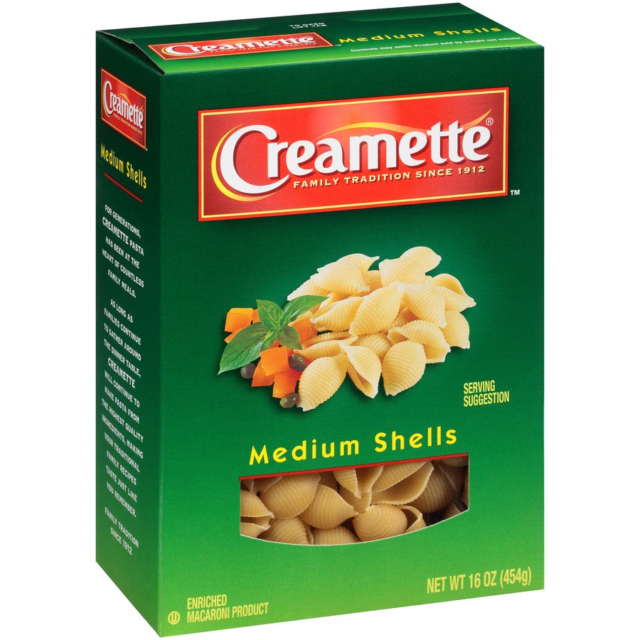 slide 8 of 8, Creamette Medium Shells Pasta, 16 oz