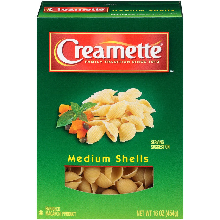 slide 1 of 8, Creamette Medium Shells Pasta, 16 oz