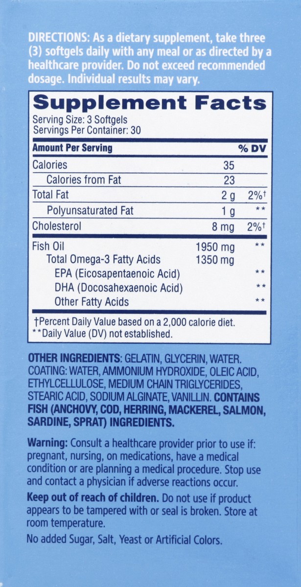 slide 5 of 5, 21st Century Alaska Wild Fish Oil Omega-3 Fatty Acids Dietary Supplement Coated Softgels, 90 ct