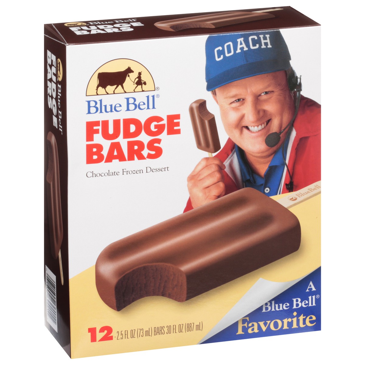 slide 1 of 1, Blue Bell Fudge Bars, 12 ct