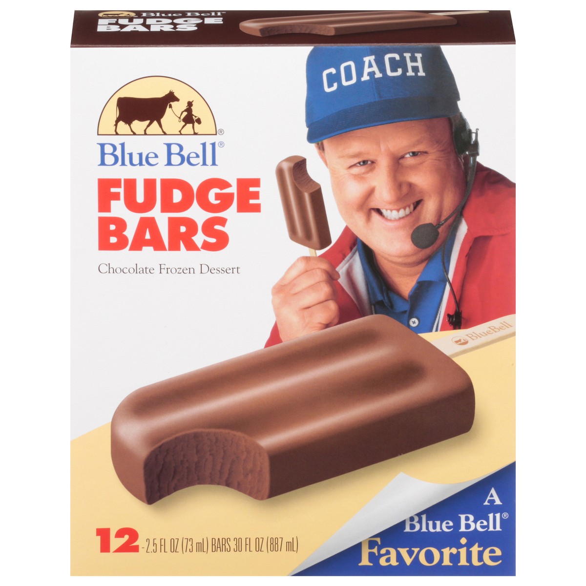 slide 1 of 1, Blue Bell Fudge Bars - 12 ct / 2.5 fl oz, 12 ct
