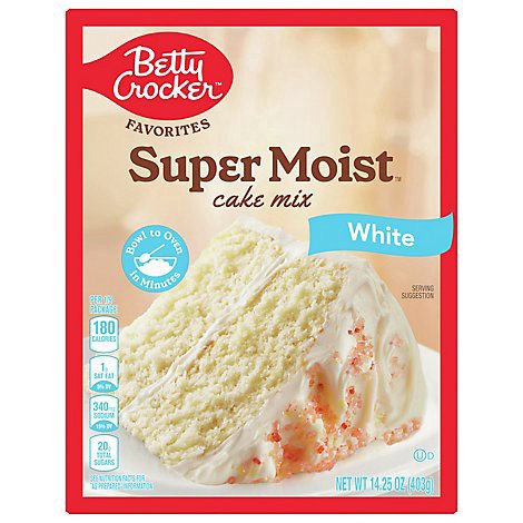 slide 1 of 1, Betty Crocker Supermoist White Cake Mix - 14.25 Oz, 14.25 oz