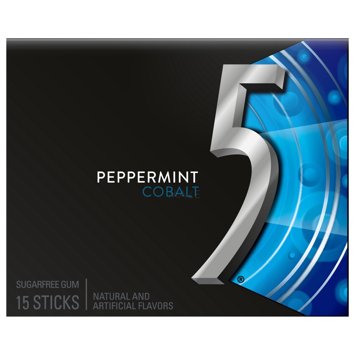 slide 1 of 8, 5 GUM Peppermint Cobalt Sugar Free Chewing Gum, 15 Sticks, 15 pc