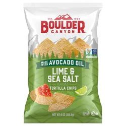 Boulder Canyon 8 oz Boulder Canyon Avocado Oil Lime & Sea Salt Tortilla