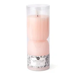 Core Home Medium Flameless LED Pillar Wax Candle - Pink
