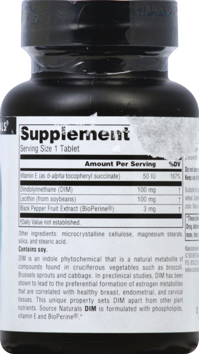 slide 6 of 7, DIM 100 mg Tablets Diindolylmethane 60 ea, 60 ct