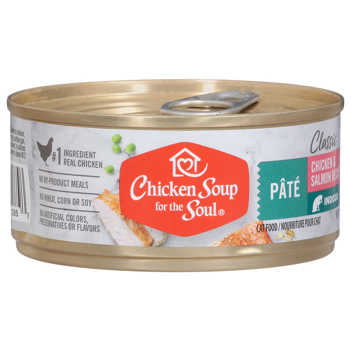 slide 8 of 15, Chicken Soup For The Soul Classic Pate Indoor Chicken & Salmon Recipe Cat Food 5.5 oz, 5.5 oz