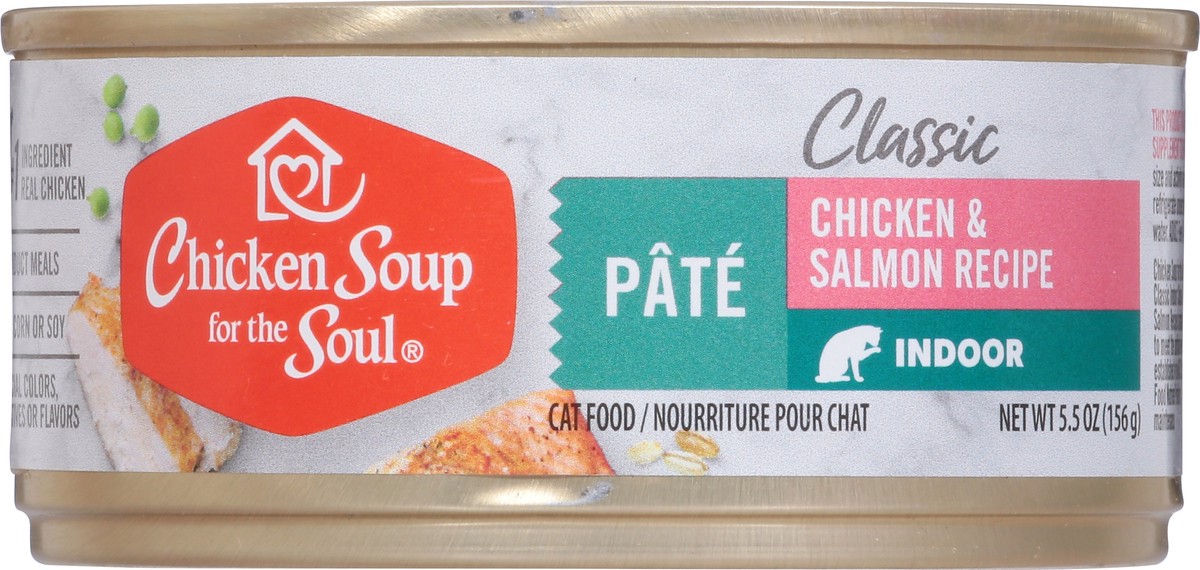 slide 12 of 15, Chicken Soup For The Soul Classic Pate Indoor Chicken & Salmon Recipe Cat Food 5.5 oz, 5.5 oz