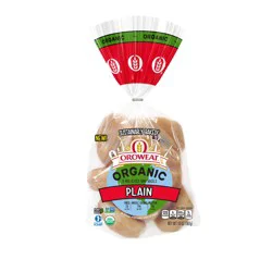 Oroweat Organic Plain Mini Bagels, 9 count, 13 oz