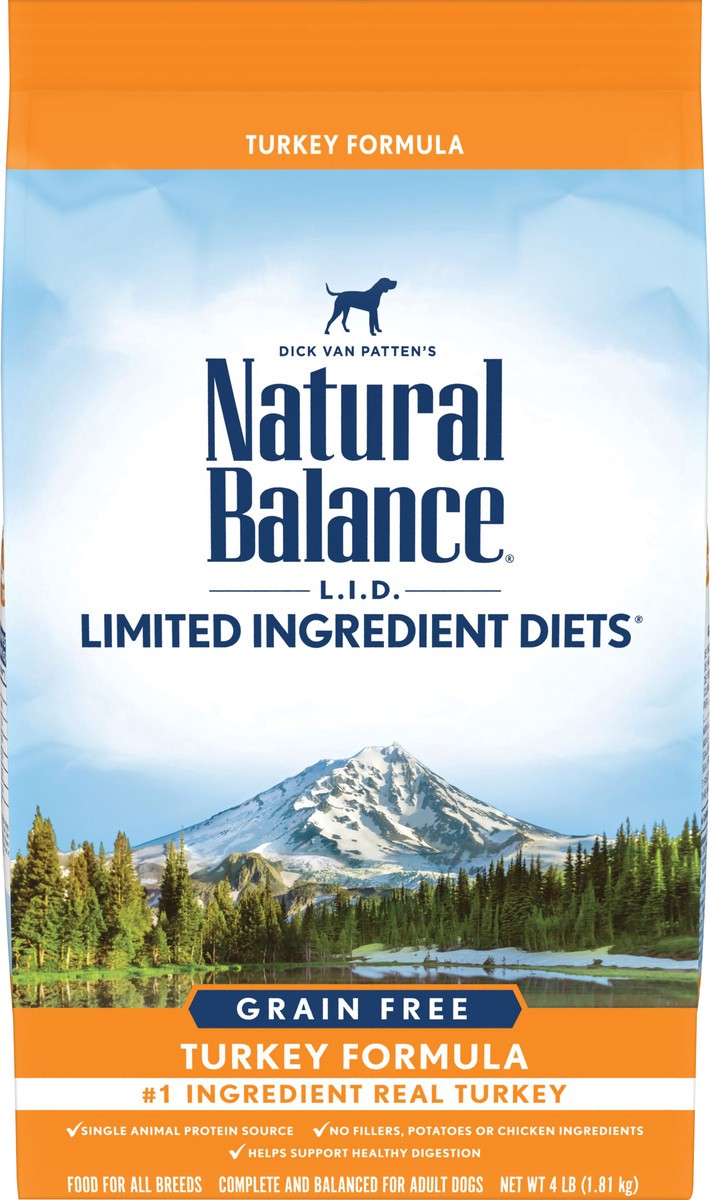 slide 3 of 9, Natural Balance L.I.D. Limited Ingredients Diet Grain Free Turkey Formula Dog Food 4 lb, 4 lb