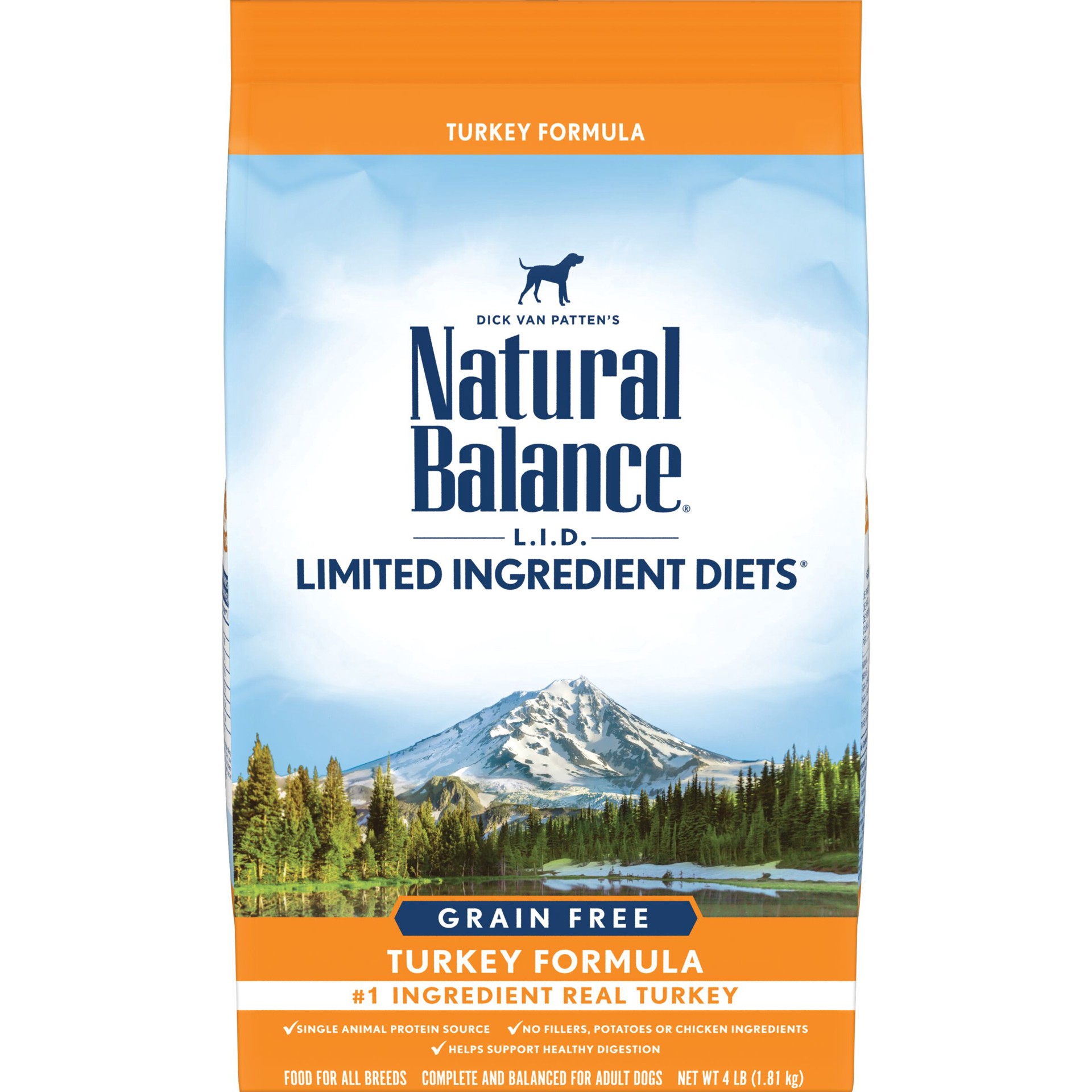 slide 1 of 9, Natural Balance L.I.D. Limited Ingredient Diets High Protein Turkey Formula Dry Dog Food, 4-Pound, 4 lb