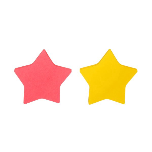 slide 2 of 5, Post-it, Super Sticky Die-Cut Star Notes, 3'' X 3'', Assorted Colors, Pack Of 2 Pads, 2 ct