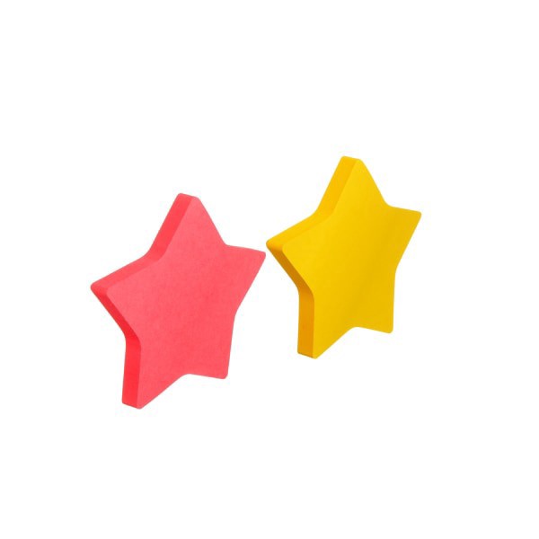 slide 4 of 5, Post-it, Super Sticky Die-Cut Star Notes, 3'' X 3'', Assorted Colors, Pack Of 2 Pads, 2 ct