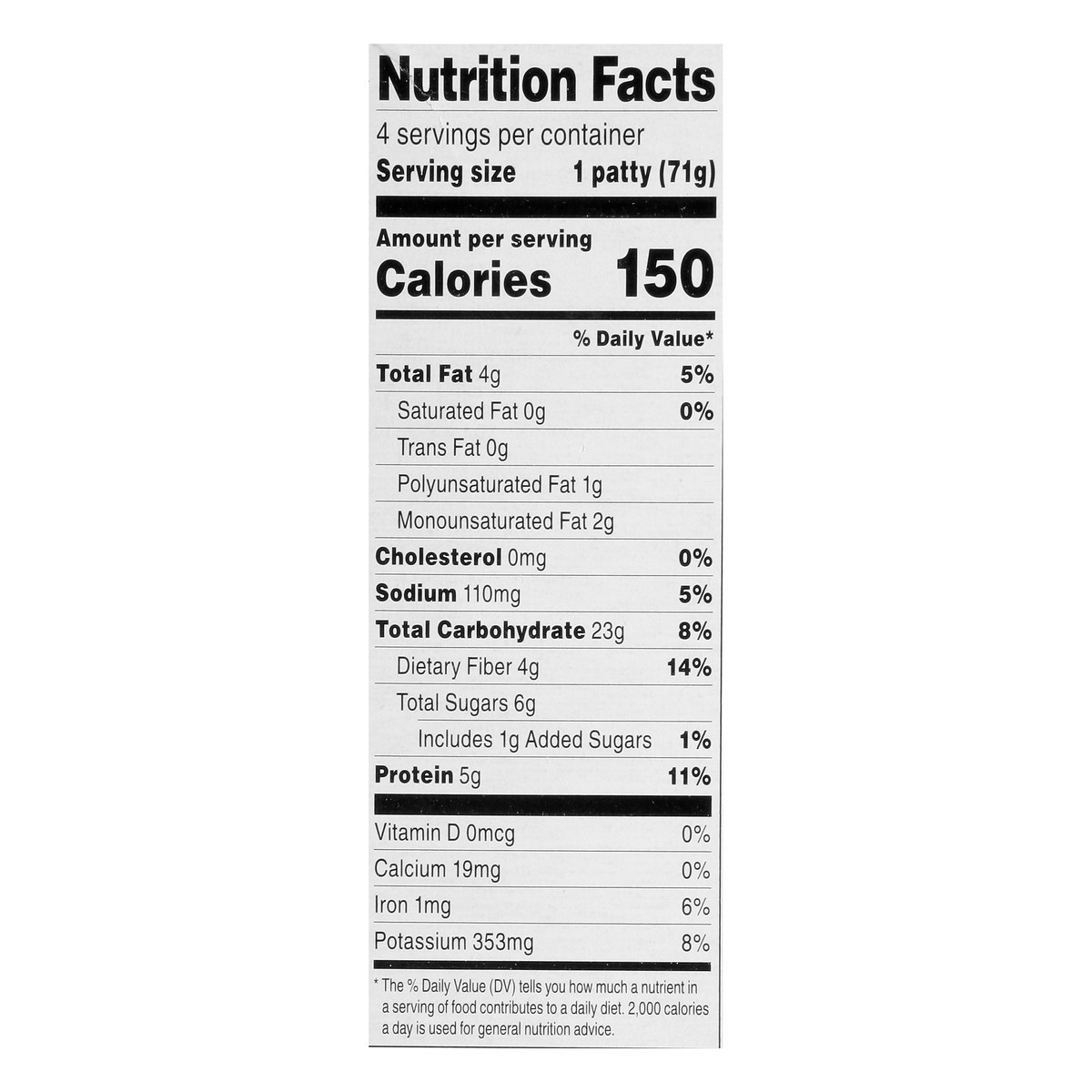 slide 10 of 10, Full Circle Market Carribean Style Plantain Veggie Burger 4 2.5 oz 4 ea Box, 4 ct