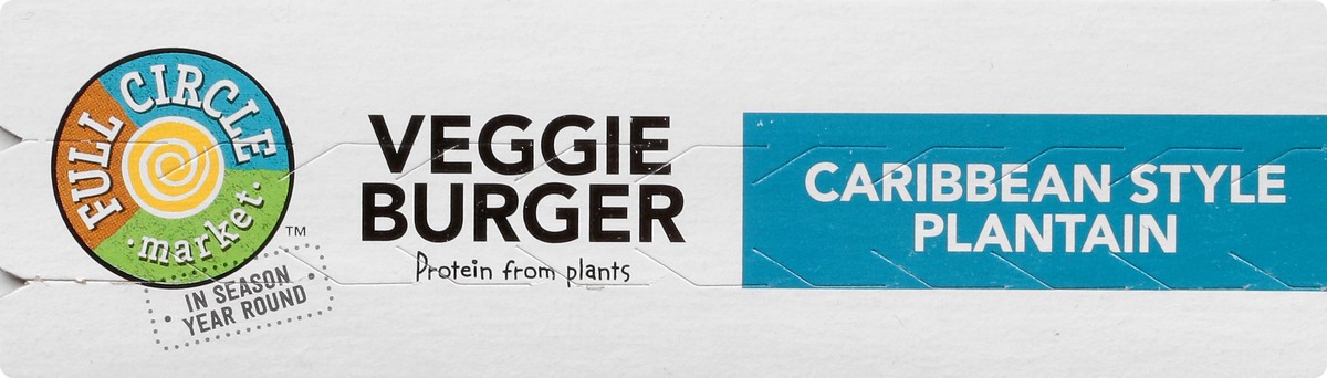 slide 9 of 10, Full Circle Market Carribean Style Plantain Veggie Burger 4 2.5 oz 4 ea Box, 4 ct