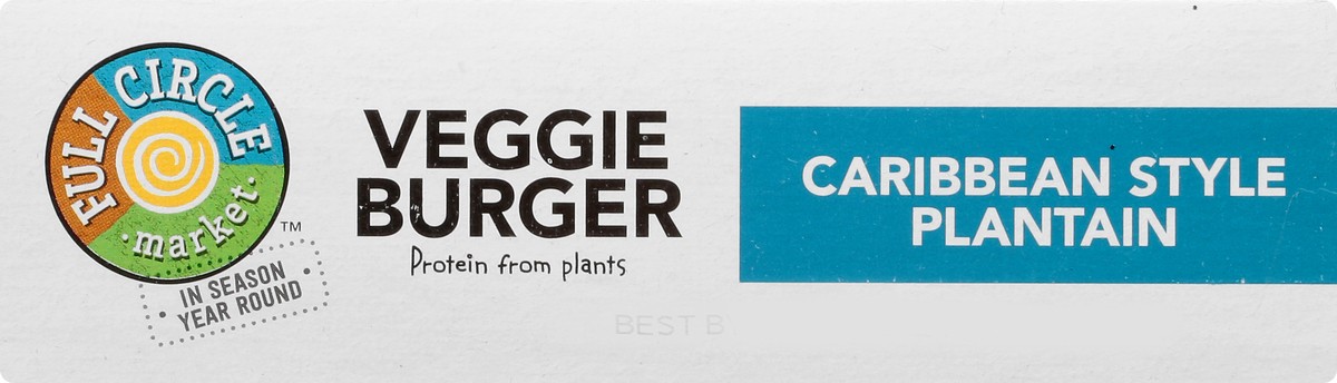 slide 3 of 10, Full Circle Market Carribean Style Plantain Veggie Burger 4 2.5 oz 4 ea Box, 4 ct