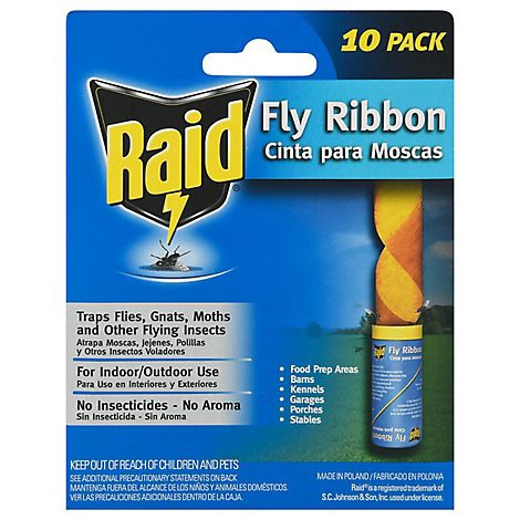 slide 1 of 1, Raid Fly Ribbon - 10 Count, 10 ct