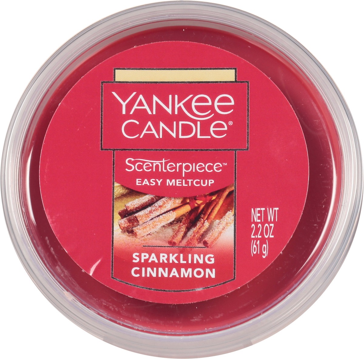 slide 4 of 11, Yankee Candle Scenterpiece Wax Cup Sparkling Cinnamon, 2.2 oz