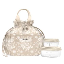 Fit & Fresh Cromwell Bag - Tan Floral Toile, 3 pc