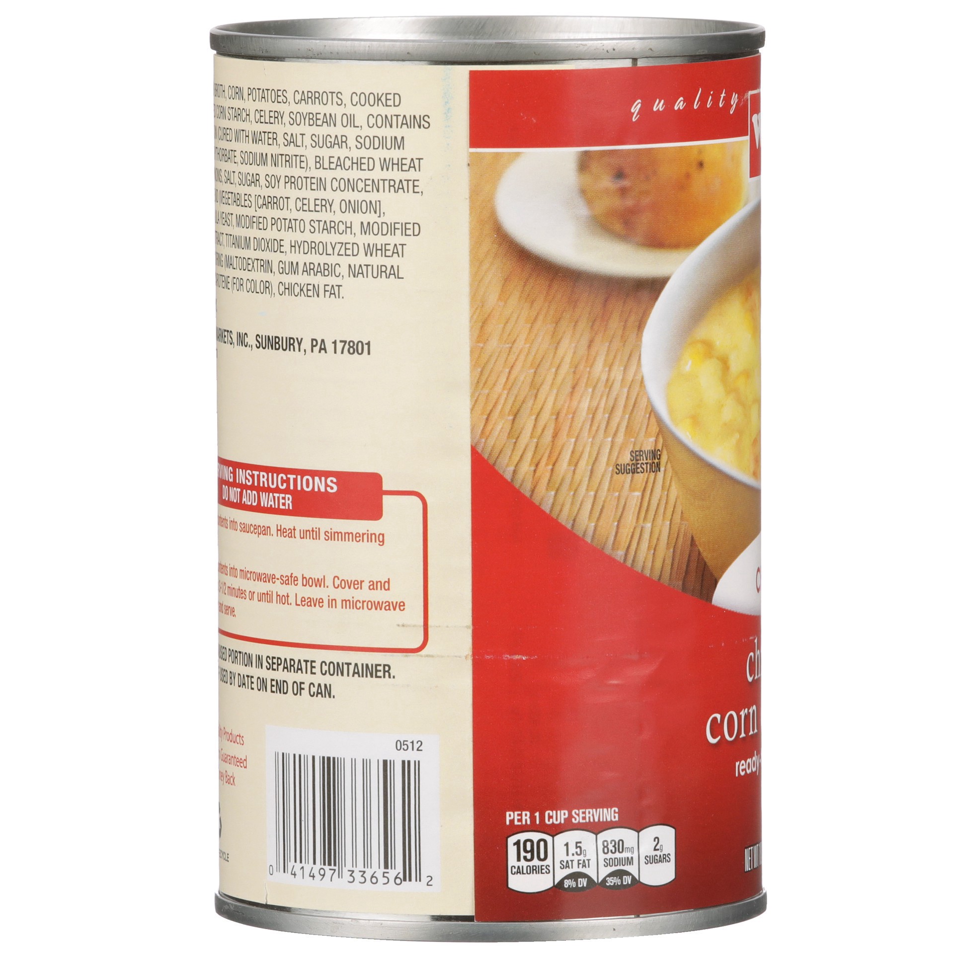 slide 5 of 6, Weis Quality Chicken Corn Chowder Chunky Soup, 18.8 oz