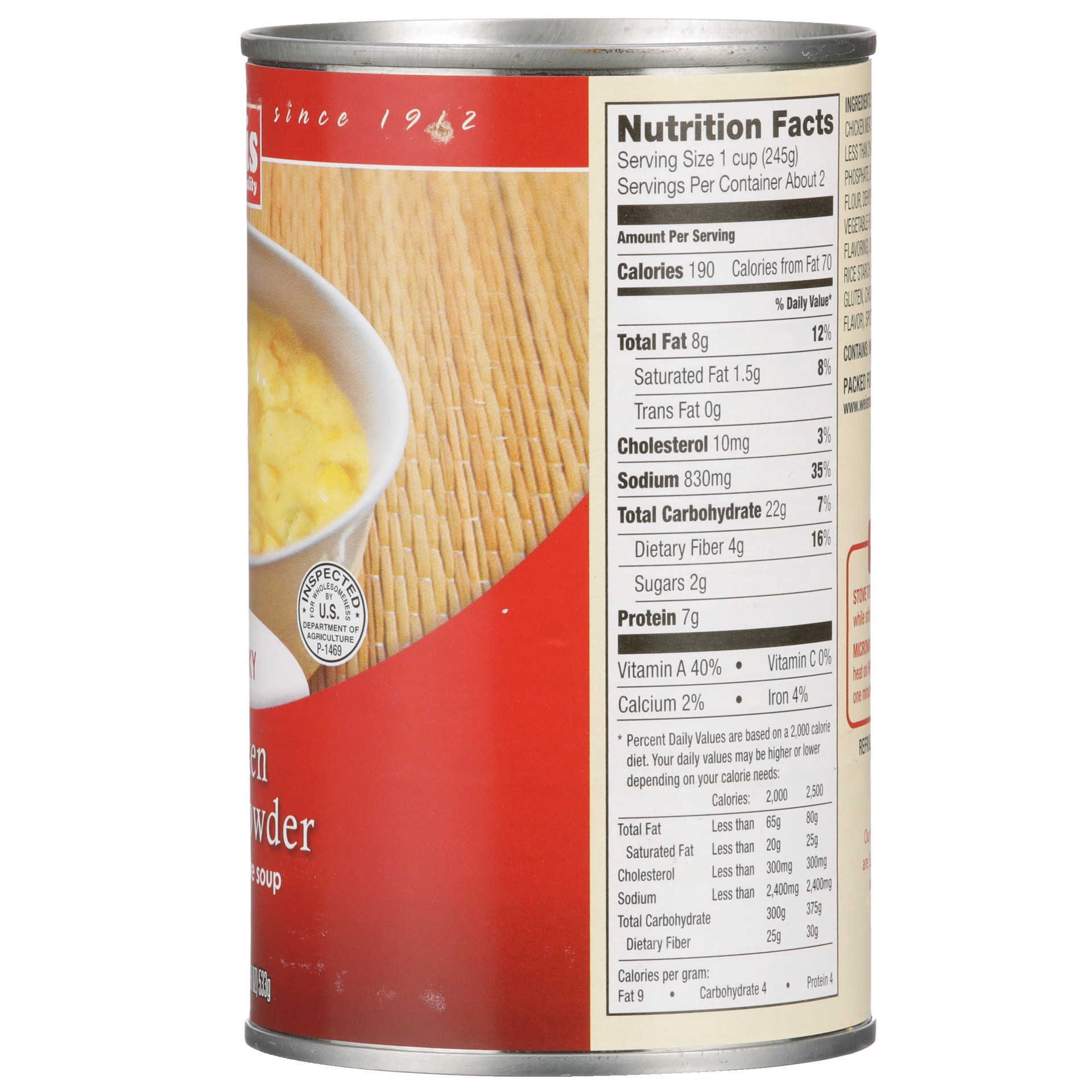 slide 6 of 6, Weis Quality Chicken Corn Chowder Chunky Soup, 18.8 oz
