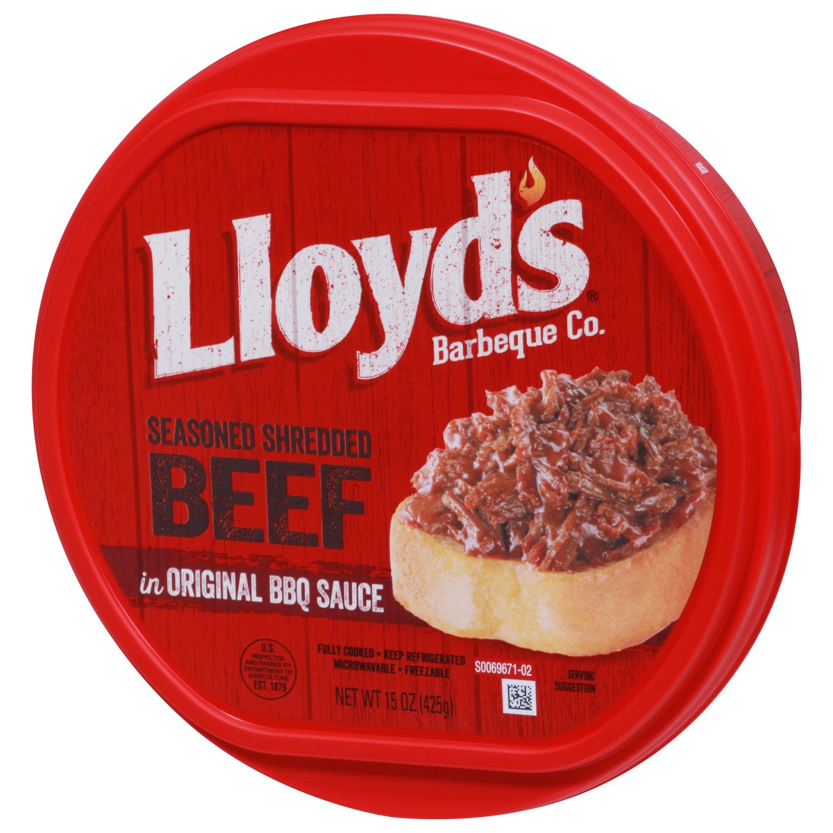 slide 3 of 9, Lloyd's Barbeque Company LLOYD'S Seasoned and Shredded Beef in Original BBQ Sauce, 15 oz