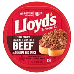 Lloyd's Barbeque Company LLOYD'S Seasoned and Shredded Beef in Original BBQ Sauce