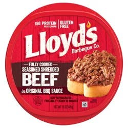 Lloyd's Barbeque Company LLOYD'S Seasoned and Shredded Beef in Original BBQ Sauce