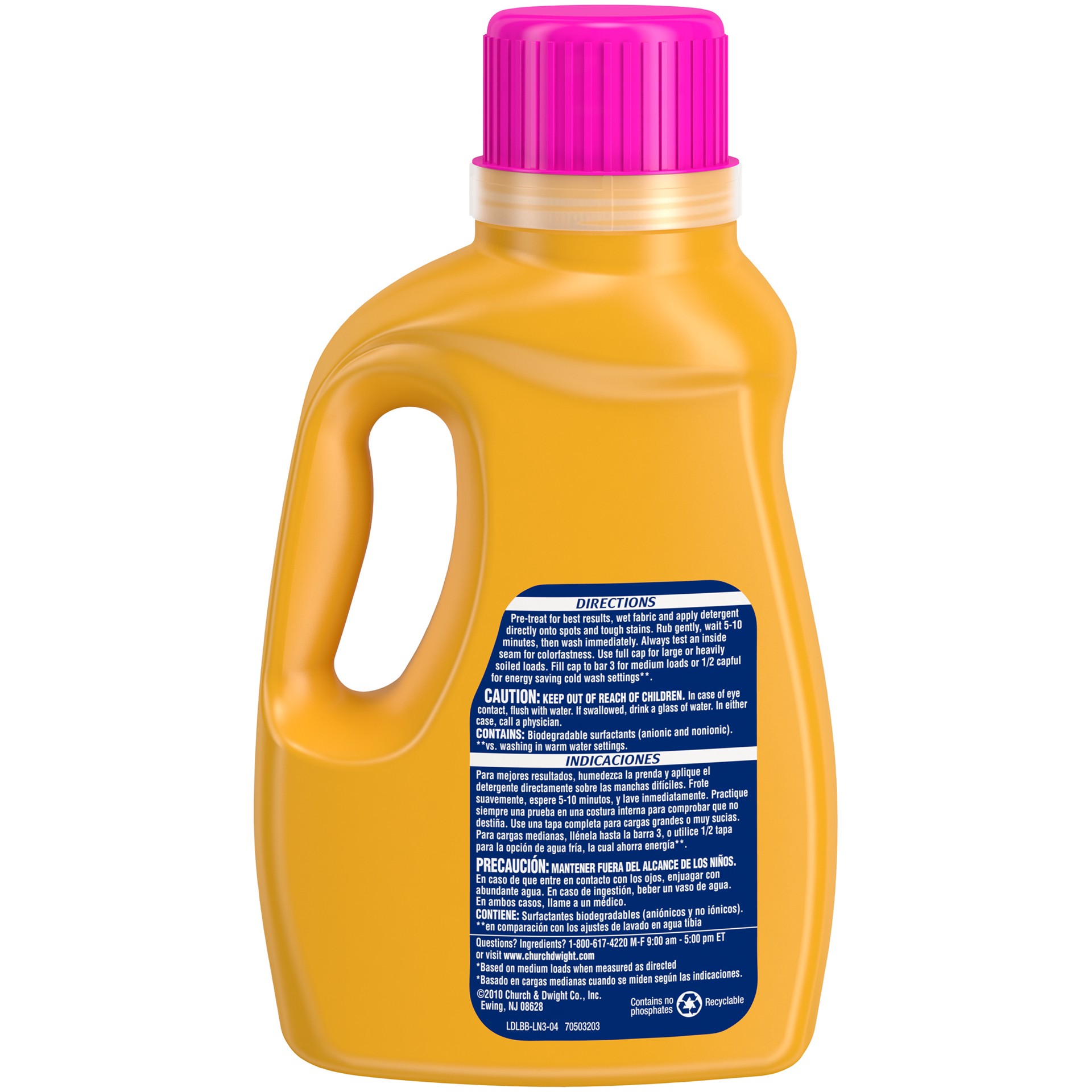 slide 2 of 5, ARM & HAMMER Arm Hammer Plus Softener Orchard Bloom, 25 Loads Liquid Laundry Detergent, 50 Fl oz, 50 fl oz