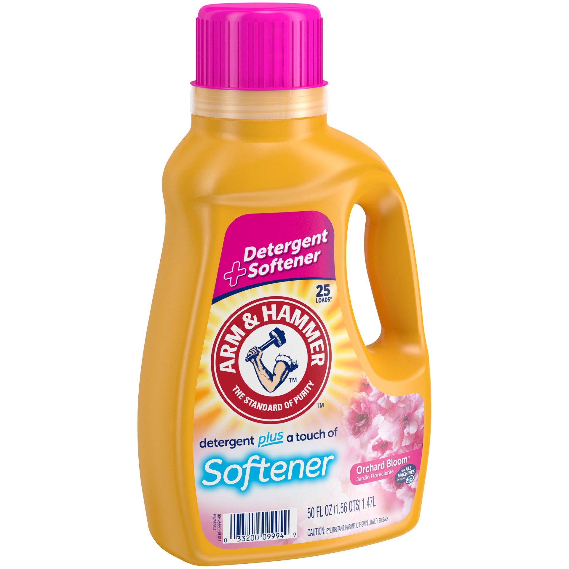 slide 5 of 5, ARM & HAMMER Arm Hammer Plus Softener Orchard Bloom, 25 Loads Liquid Laundry Detergent, 50 Fl oz, 50 fl oz