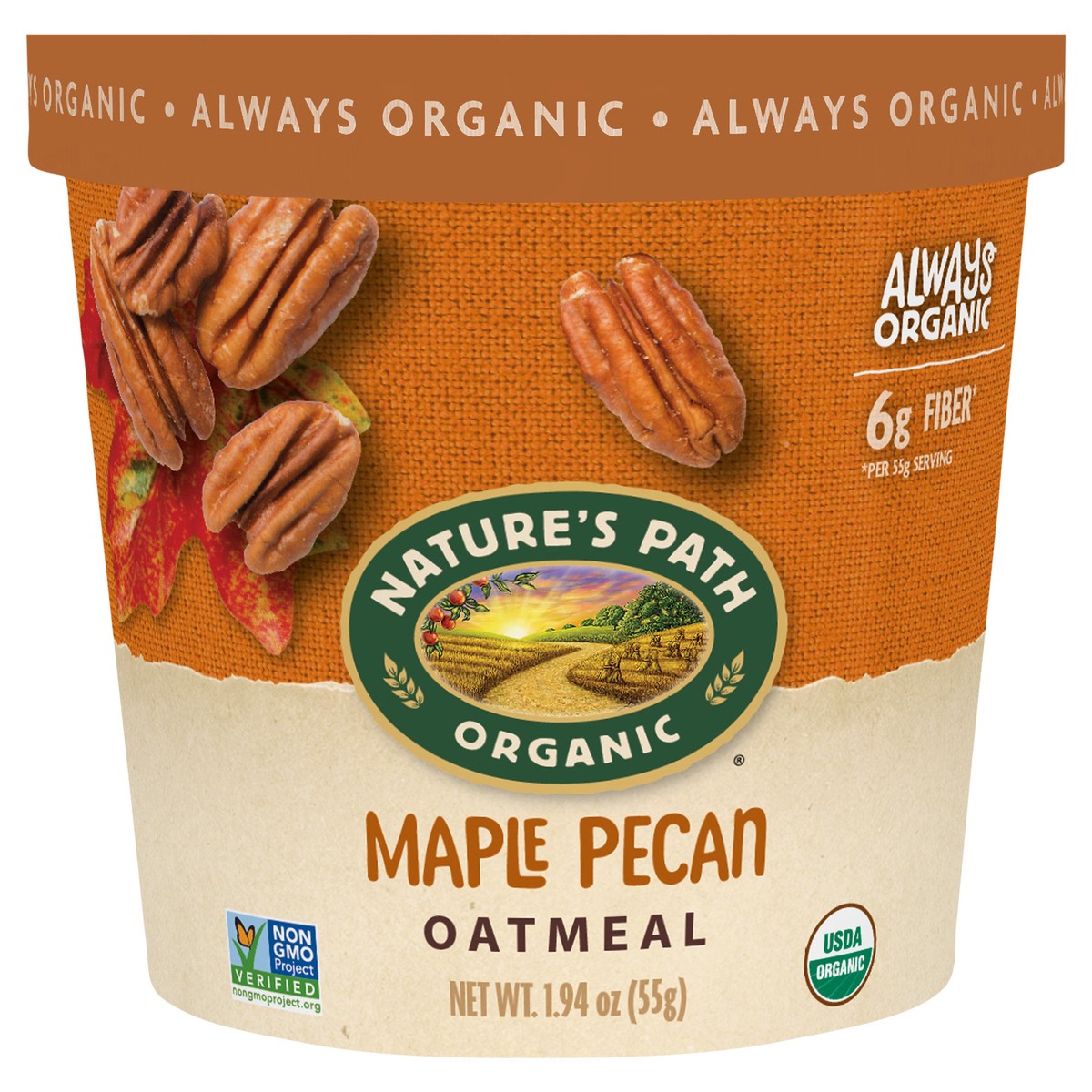 slide 1 of 3, Nature's Path Organic Maple Pecan Oatmeal 2oz Cup, 2 oz