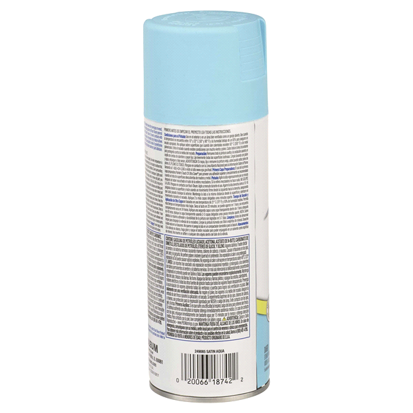 slide 4 of 9, Rust-Oleum Painters Touch 2x Ultra Cover Spray Paint 249085, Satin Aqua, 12 oz