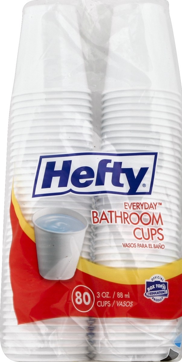 slide 1 of 5, Hefty Bathroom Cups 80 ea, 80 ct