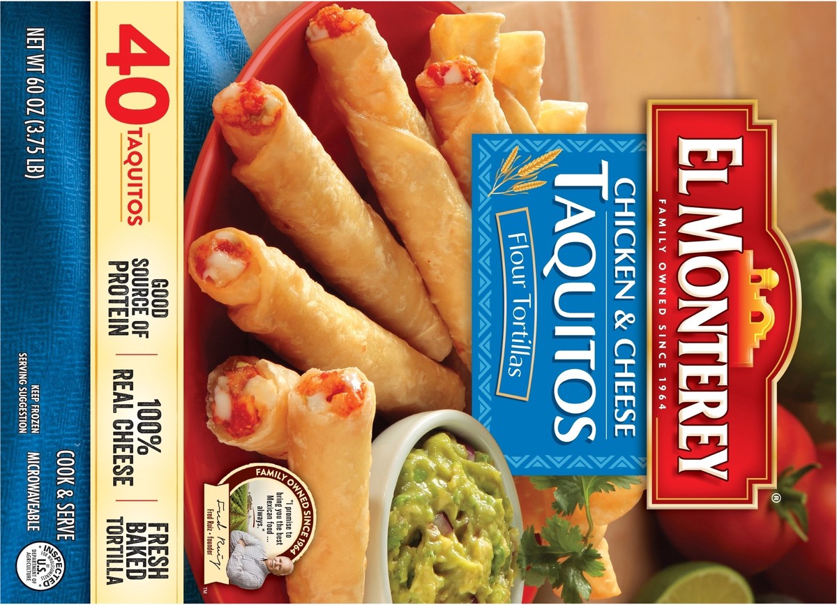 slide 2 of 5, El Monterey Taquitos, 40 ct