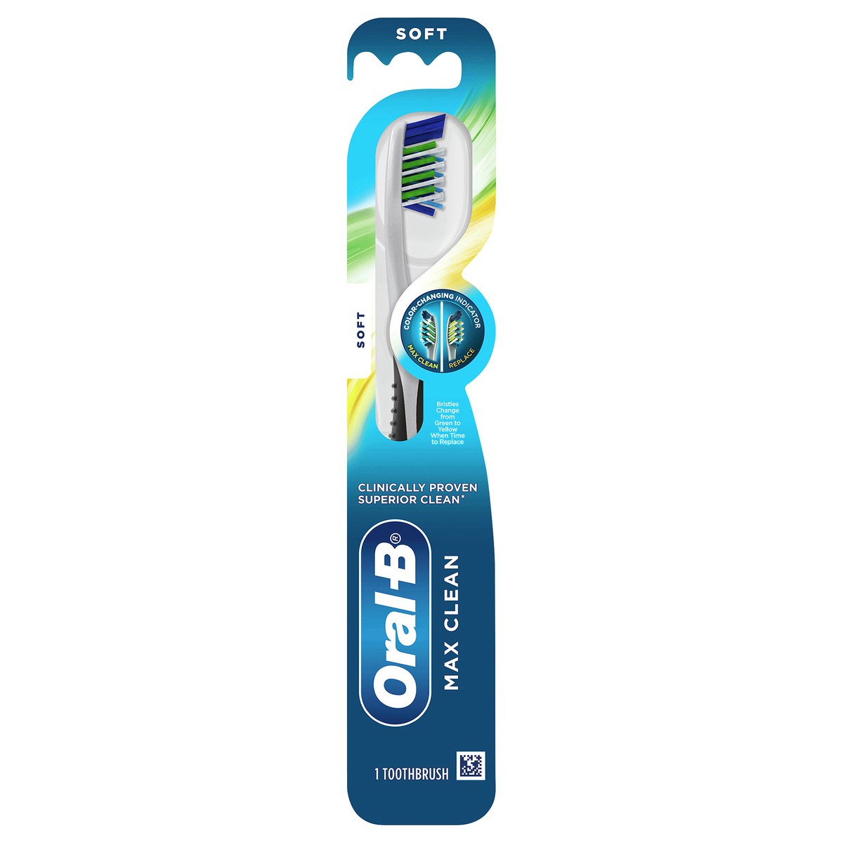 slide 3 of 8, Oral-B CrossAction Max Clean Manual Toothbrush, Soft, 1 Count, 1 ct