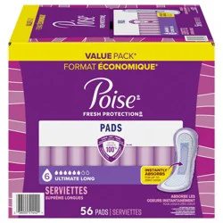 Poise Pads, Ultimate Absorbency, Long Length