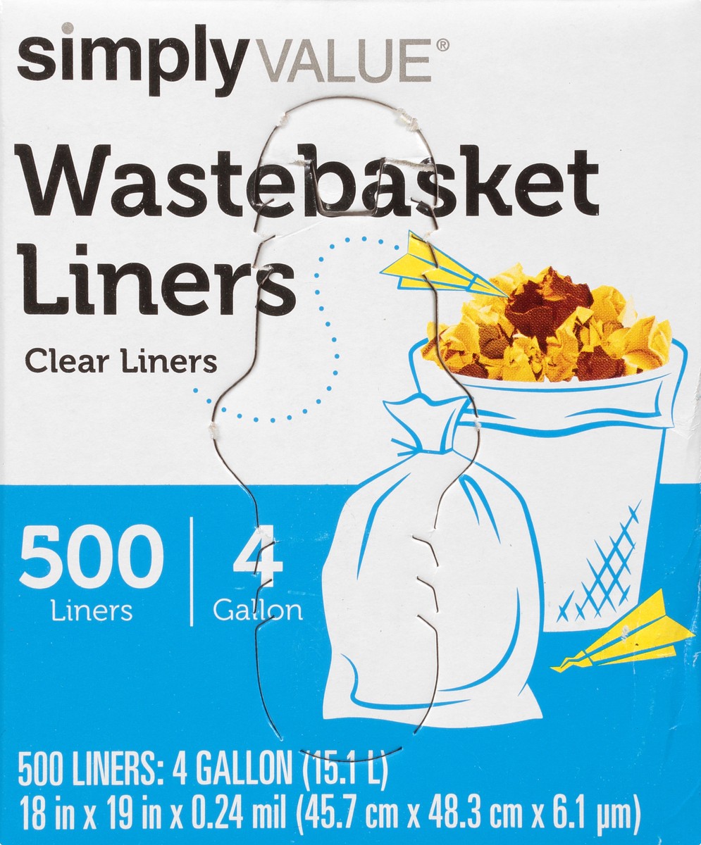 slide 5 of 10, Simply Value Wastebasket Liner, 500 ct