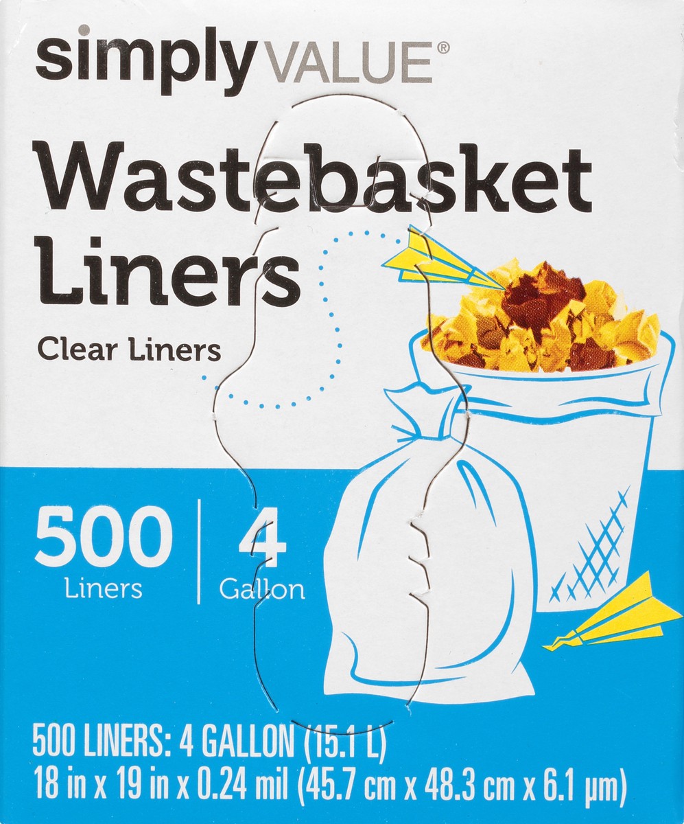 slide 9 of 10, Simply Value Wastebasket Liner, 500 ct