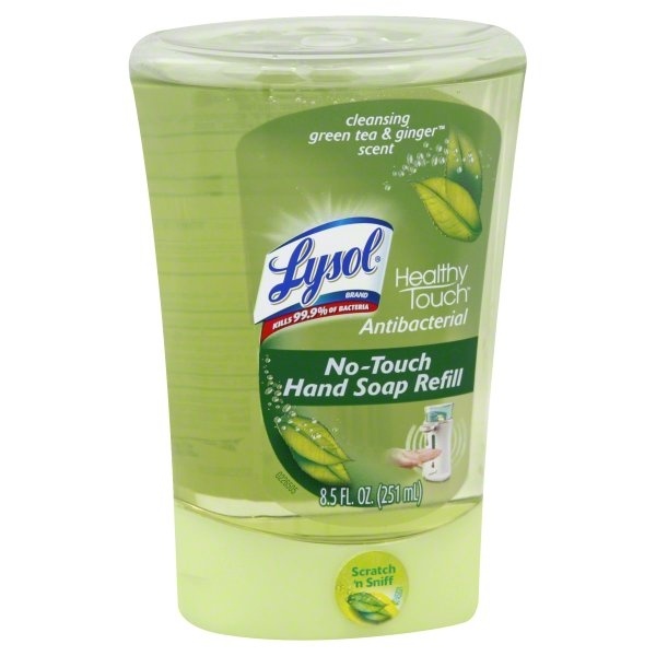 slide 1 of 1, Lysol Hand Soap Refill, No-Touch, Antibacterial, 1 ct