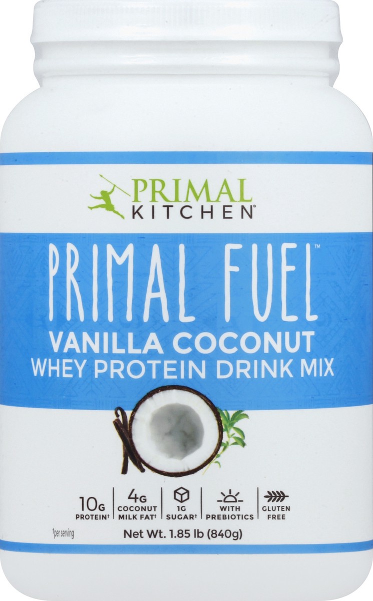 slide 7 of 13, Primal Kitchen Primal Fuel Whey Protein Vanilla Coconut Drink Mix 1.85 lb, 1.85 lb