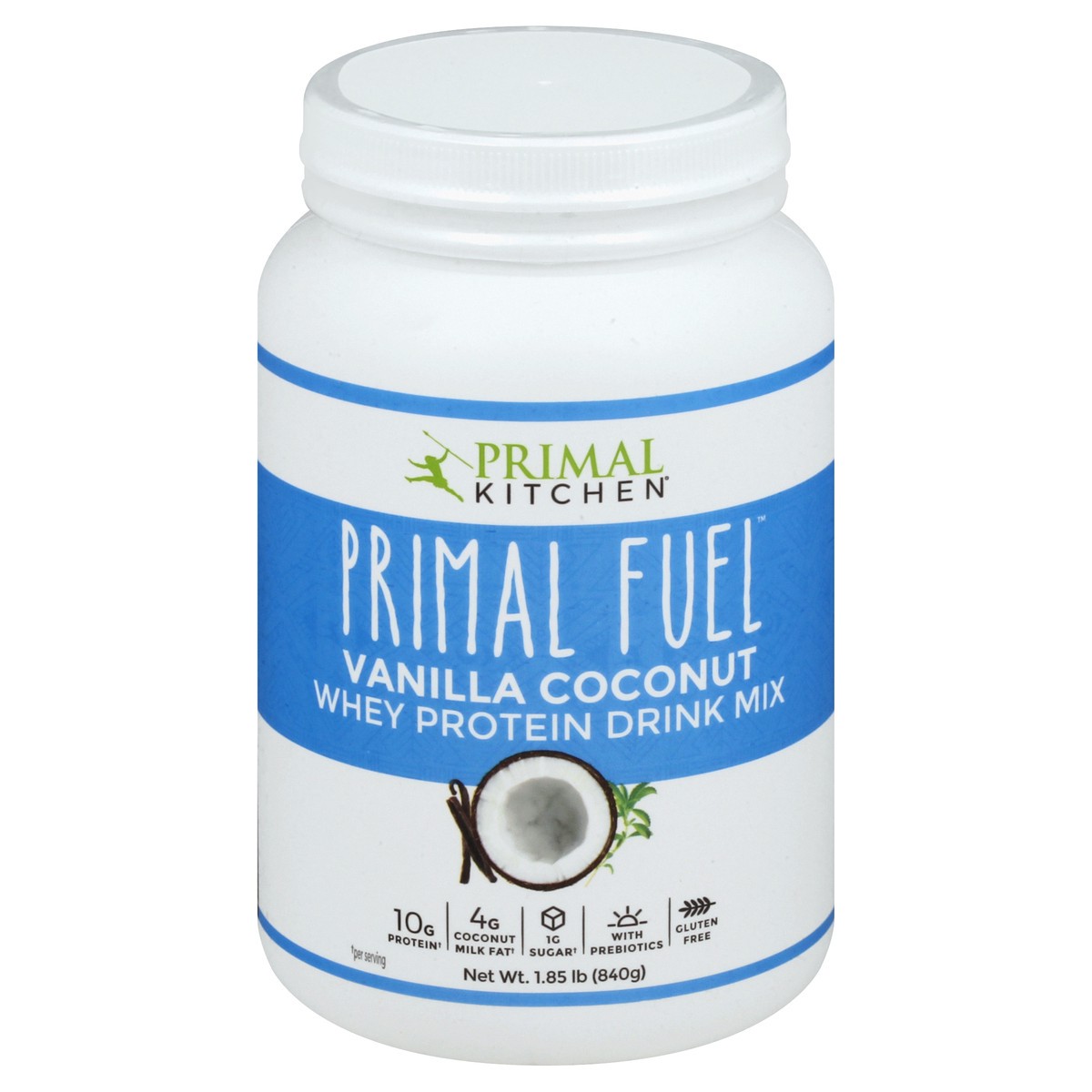 slide 8 of 13, Primal Kitchen Primal Fuel Whey Protein Vanilla Coconut Drink Mix 1.85 lb, 1.85 lb