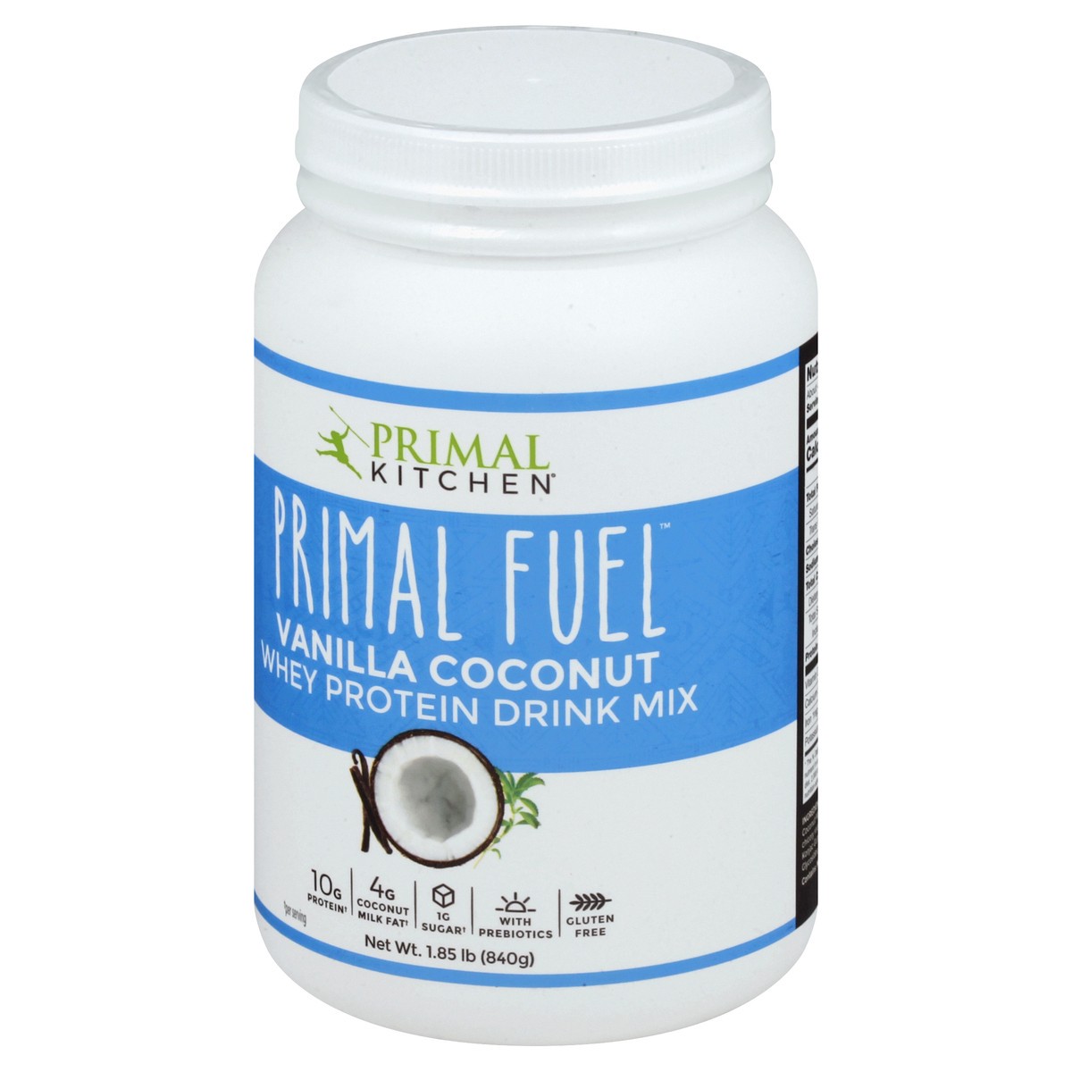 slide 11 of 13, Primal Kitchen Primal Fuel Whey Protein Vanilla Coconut Drink Mix 1.85 lb, 1.85 lb