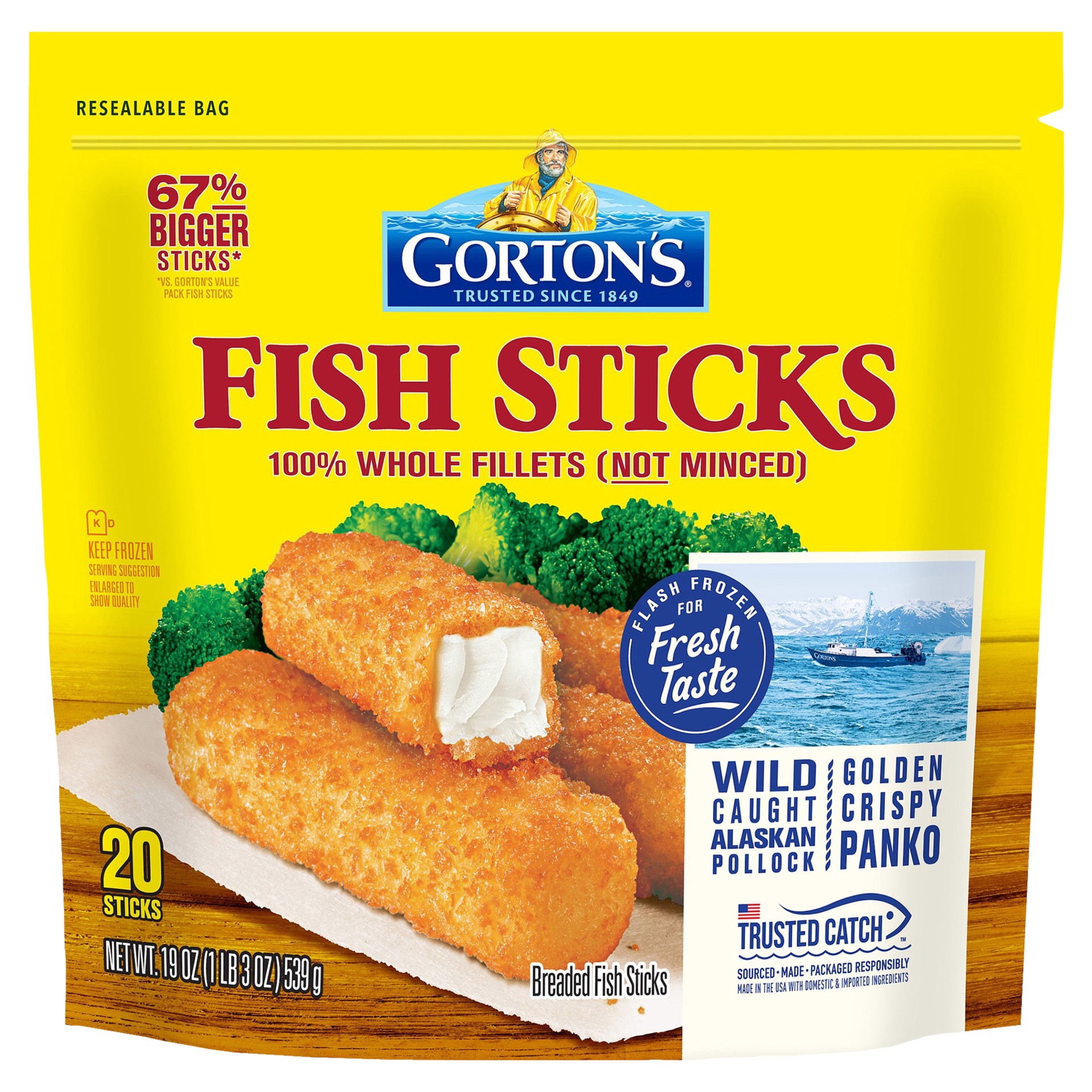 slide 4 of 10, Gorton's Fish Sticks Bag - 20 Count, 20 ct