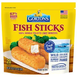 Gorton's Breaded Whole Fish Sticks 20 Sticks